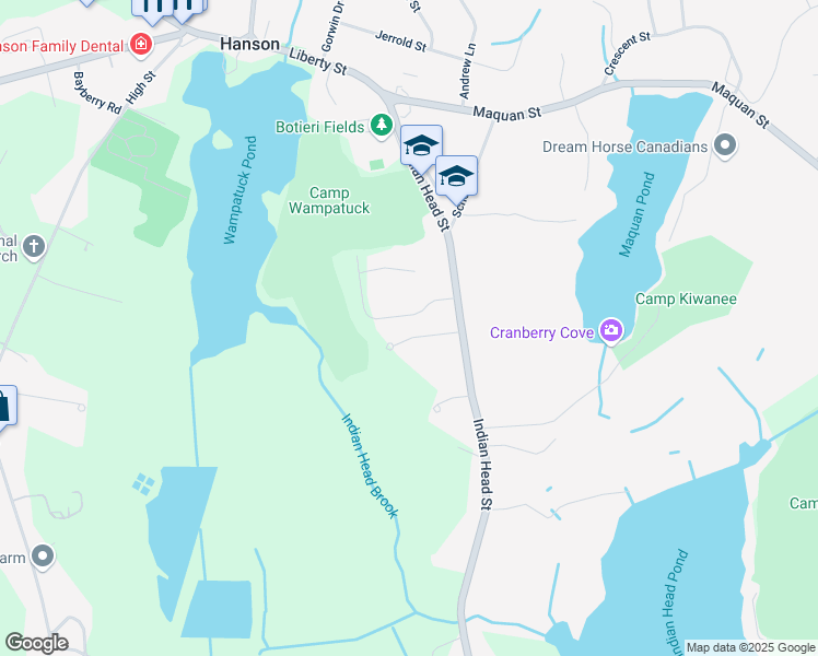 map of restaurants, bars, coffee shops, grocery stores, and more near 61 Ransom Road in Hanson