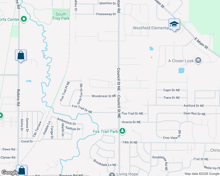 map of restaurants, bars, coffee shops, grocery stores, and more near 1510 Woodcrest St NE in Cedar Rapids