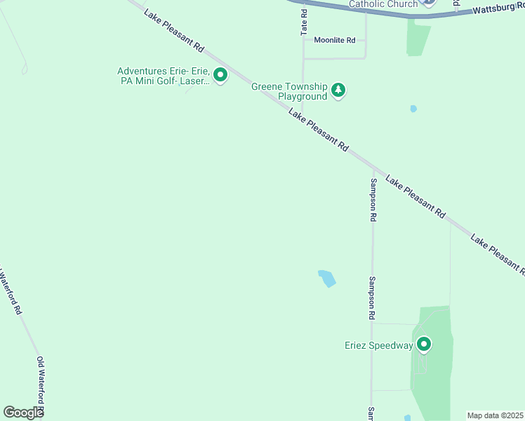 map of restaurants, bars, coffee shops, grocery stores, and more near 9380 Lake Pleasant Road in Erie