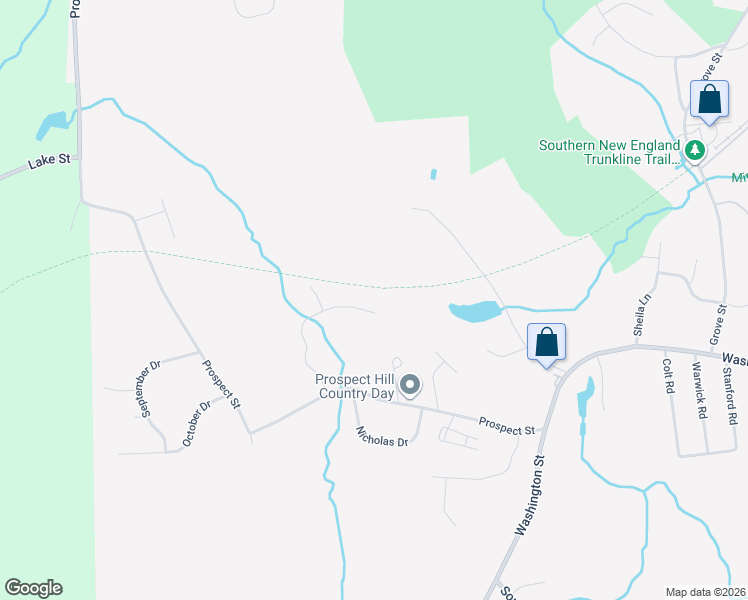 map of restaurants, bars, coffee shops, grocery stores, and more near 17 Bubbling Brook Road in Franklin