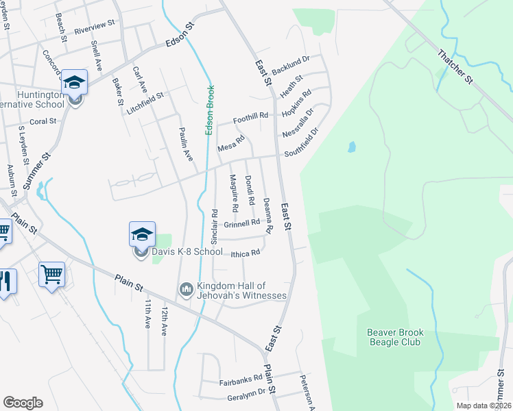 map of restaurants, bars, coffee shops, grocery stores, and more near 134 Deanna Road in Brockton