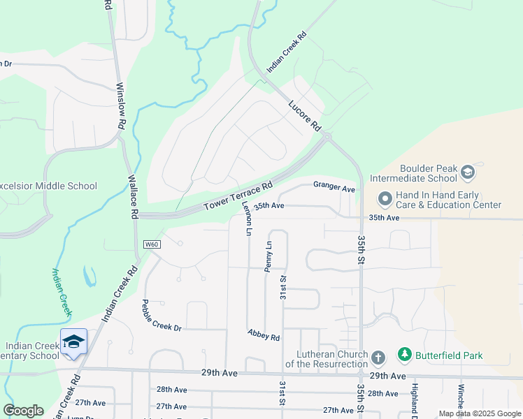 map of restaurants, bars, coffee shops, grocery stores, and more near 2911 Tower Terrace Road in Marion