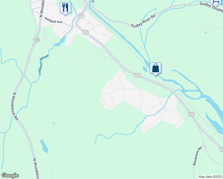 map of restaurants, bars, coffee shops, grocery stores, and more near 7 Greentree Lane in Southbridge