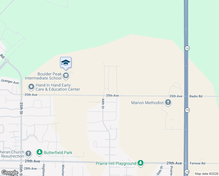 map of restaurants, bars, coffee shops, grocery stores, and more near 4500 35th Avenue in Marion