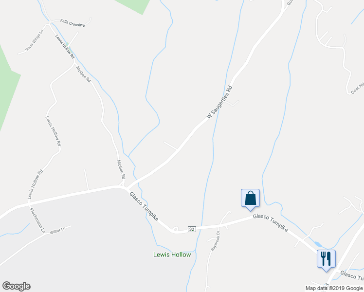 map of restaurants, bars, coffee shops, grocery stores, and more near 12 West Saugerties Road in Saugerties
