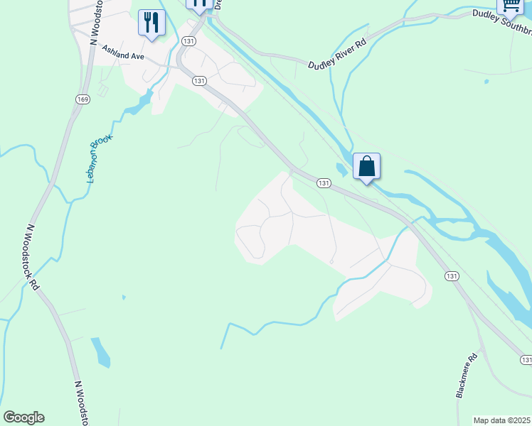 map of restaurants, bars, coffee shops, grocery stores, and more near 7 Greentree Lane in Southbridge