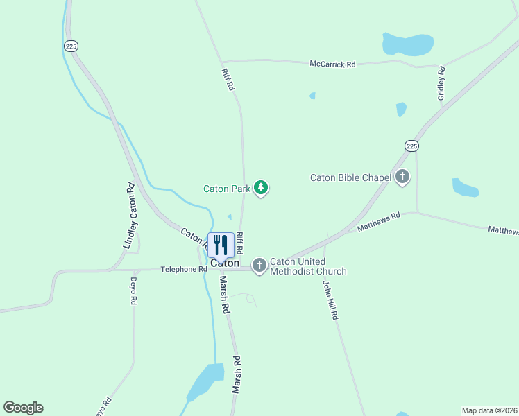 map of restaurants, bars, coffee shops, grocery stores, and more near 1180 Riff Rd in Corning