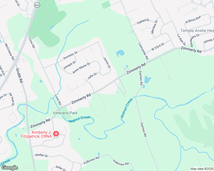 map of restaurants, bars, coffee shops, grocery stores, and more near 3445 Zimmerly Road in Erie