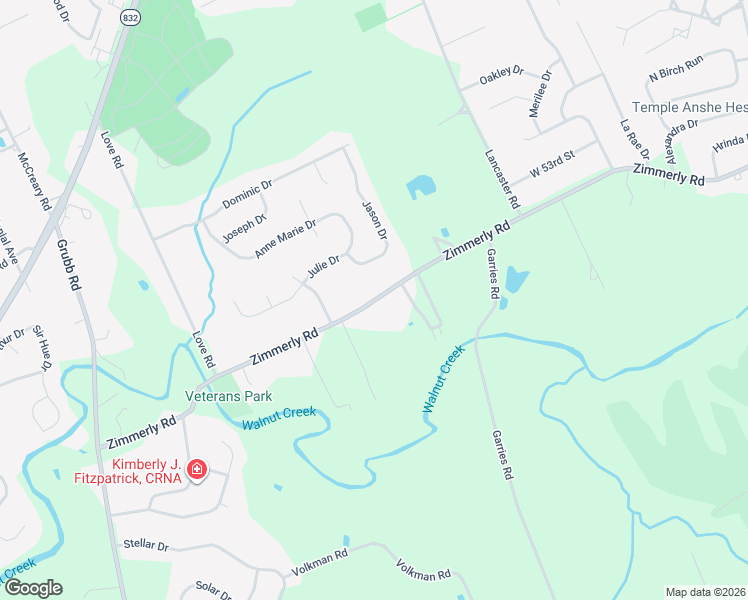 map of restaurants, bars, coffee shops, grocery stores, and more near 3445 Zimmerly Road in Erie