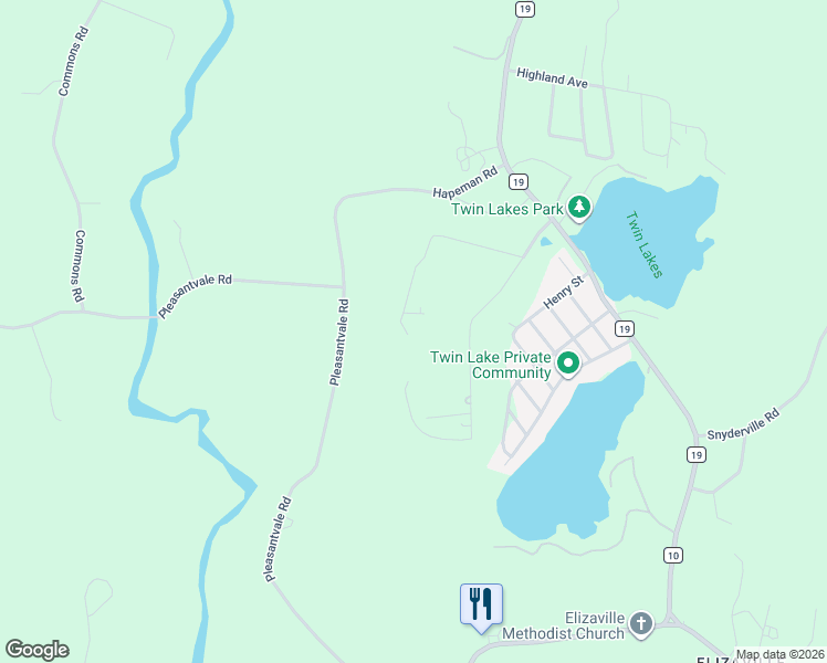 map of restaurants, bars, coffee shops, grocery stores, and more near 16-18 Dogwood Ln in Elizaville