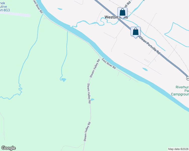 map of restaurants, bars, coffee shops, grocery stores, and more near 1343 Steam Valley Road in Olean