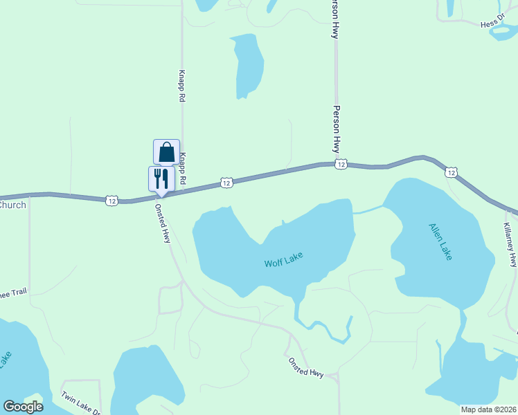 map of restaurants, bars, coffee shops, grocery stores, and more near 10215 U.S. 12 in Brooklyn