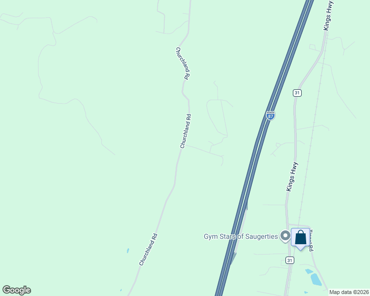 map of restaurants, bars, coffee shops, grocery stores, and more near 391 Churchland Road in Saugerties