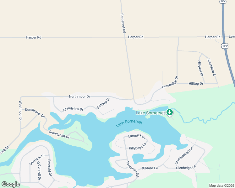 map of restaurants, bars, coffee shops, grocery stores, and more near 14218 Northmoor Drive in Cement City