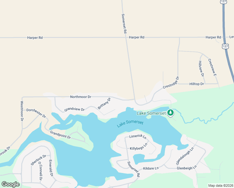 map of restaurants, bars, coffee shops, grocery stores, and more near 14218 Northmoor Drive in Cement City