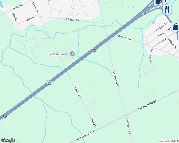 map of restaurants, bars, coffee shops, grocery stores, and more near 720 Samick Dr in Erie