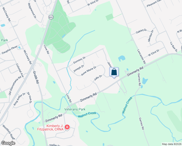 map of restaurants, bars, coffee shops, grocery stores, and more near 3518 Julie Drive in Erie
