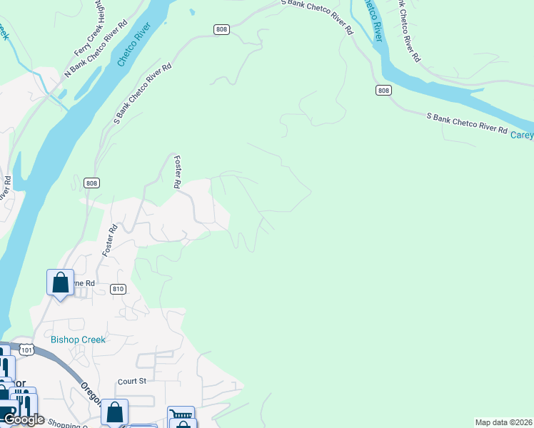 map of restaurants, bars, coffee shops, grocery stores, and more near 98028 Crown Terrace in Brookings