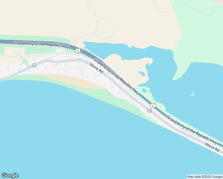 map of restaurants, bars, coffee shops, grocery stores, and more near 570 Shore Road in Truro