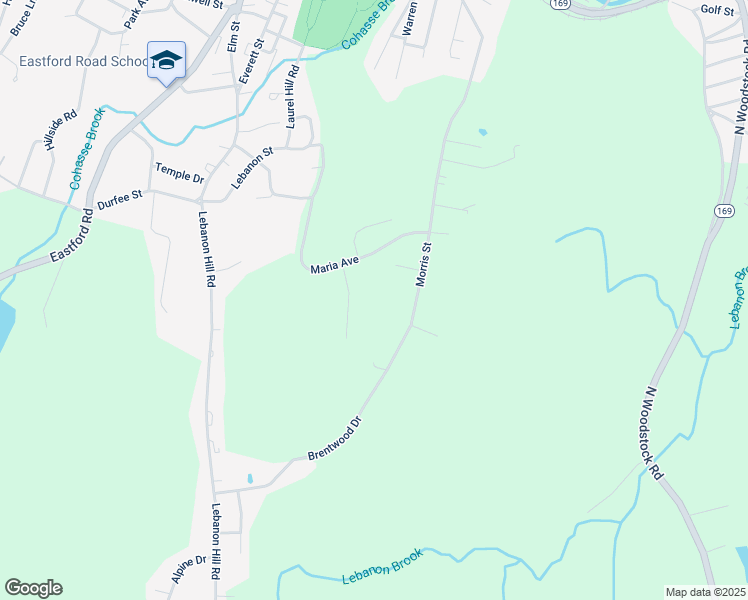 map of restaurants, bars, coffee shops, grocery stores, and more near 21 Bristol Lane in Southbridge