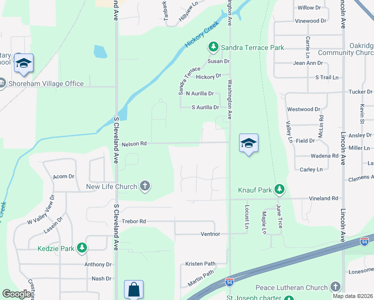 map of restaurants, bars, coffee shops, grocery stores, and more near 1447 Nelson Road in St. Joseph