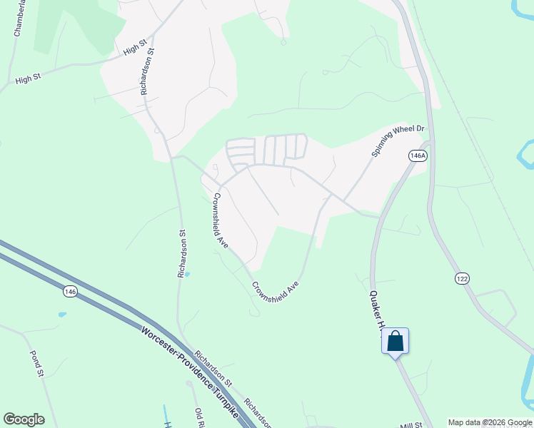 map of restaurants, bars, coffee shops, grocery stores, and more near 24 Hyde Park Circle in Uxbridge