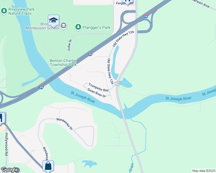 map of restaurants, bars, coffee shops, grocery stores, and more near 635 Cygnet Lake Drive in Benton Harbor