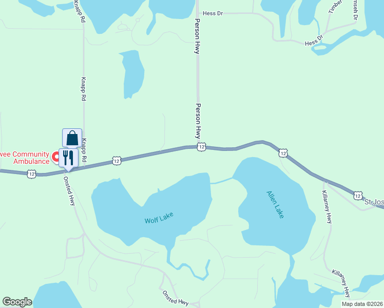 map of restaurants, bars, coffee shops, grocery stores, and more near 10044 U.S. 12 in Brooklyn
