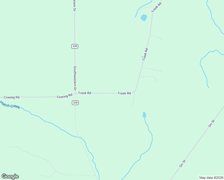 map of restaurants, bars, coffee shops, grocery stores, and more near 1429 Trask Road in Jamestown