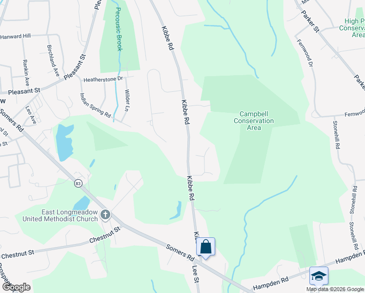map of restaurants, bars, coffee shops, grocery stores, and more near 142 Kibbe Rd in East Longmeadow