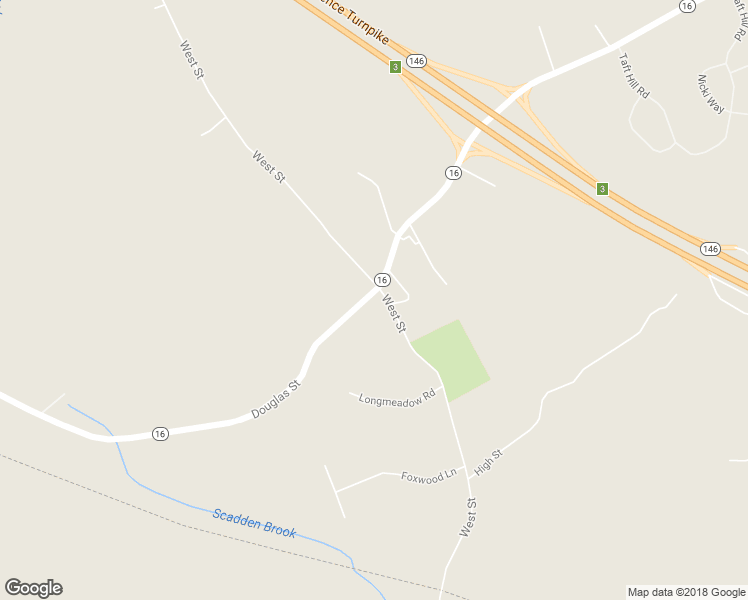 map of restaurants, bars, coffee shops, grocery stores, and more near 319 West Street in Uxbridge