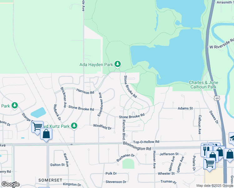 map of restaurants, bars, coffee shops, grocery stores, and more near 1957-2099 Wyngate Drive in Ames
