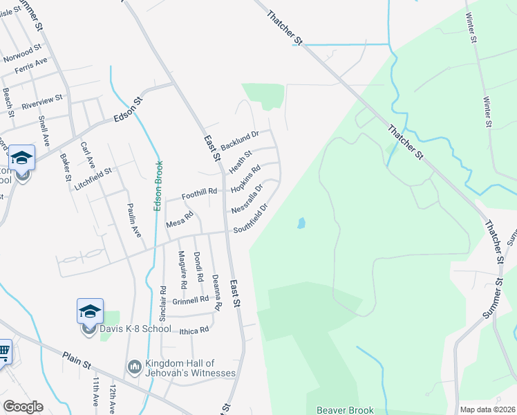 map of restaurants, bars, coffee shops, grocery stores, and more near 196 Southfield Drive in Brockton