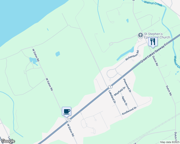 map of restaurants, bars, coffee shops, grocery stores, and more near 1250 Lakeland Drive in Fairview