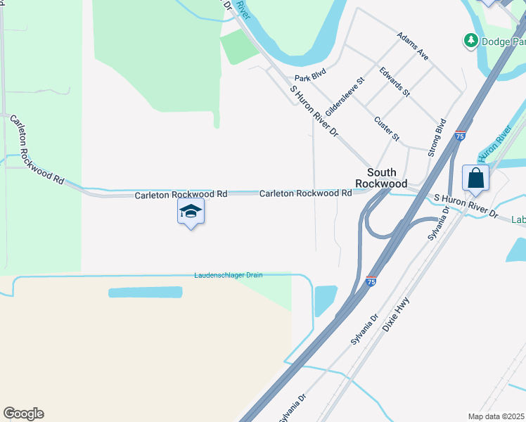 map of restaurants, bars, coffee shops, grocery stores, and more near 5826 Carleton Rockwood Road in Charter Township of Berlin