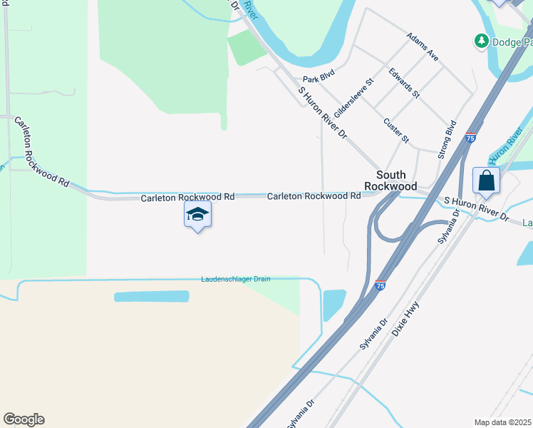map of restaurants, bars, coffee shops, grocery stores, and more near 5826 Carleton Rockwood Road in Charter Township of Berlin