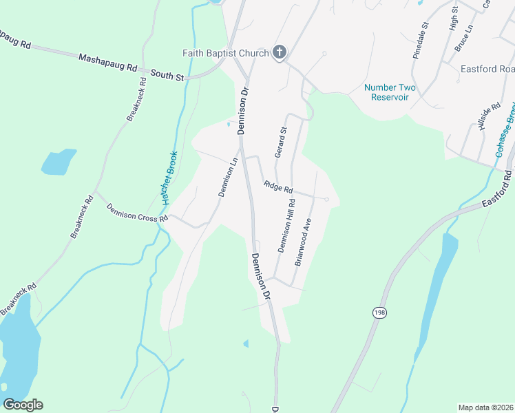 map of restaurants, bars, coffee shops, grocery stores, and more near 775 Dennison Drive in Southbridge