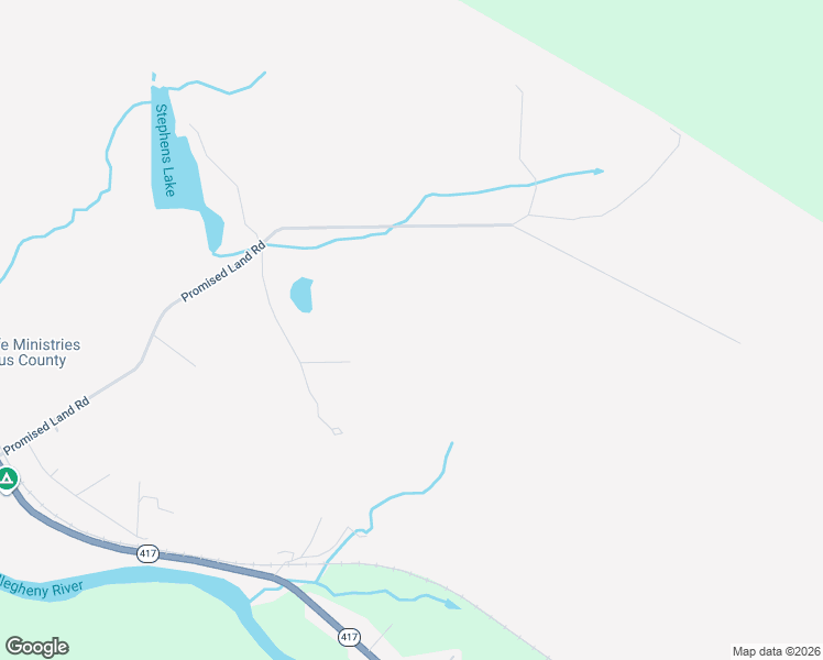 map of restaurants, bars, coffee shops, grocery stores, and more near 1422 Promised Land Acres in Olean