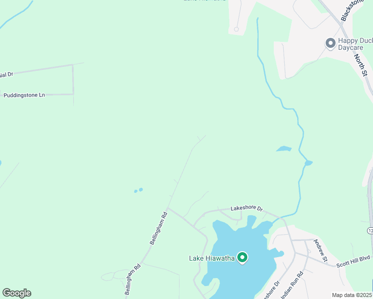 map of restaurants, bars, coffee shops, grocery stores, and more near 94 Bellingham Road in Blackstone