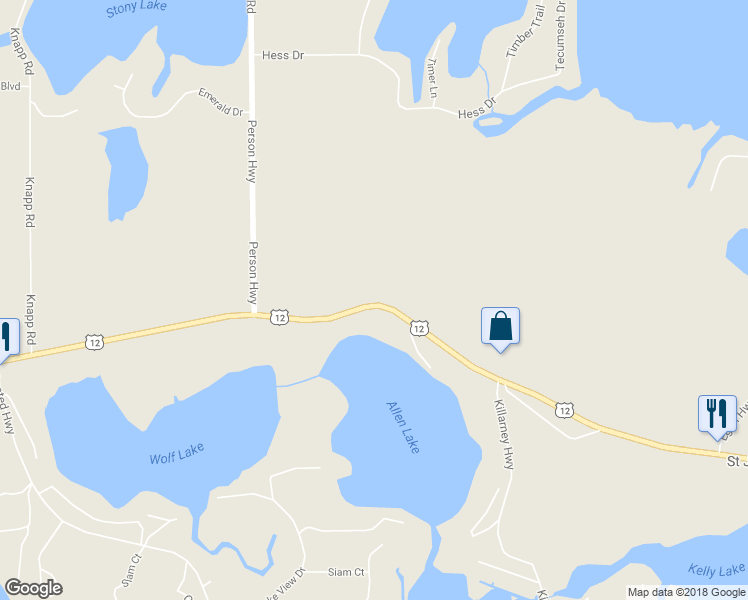 map of restaurants, bars, coffee shops, grocery stores, and more near 9746 U.S. 12 in Brooklyn