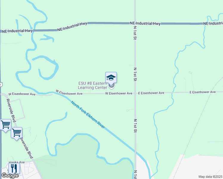 map of restaurants, bars, coffee shops, grocery stores, and more near 300 West Eisenhower Avenue in Norfolk