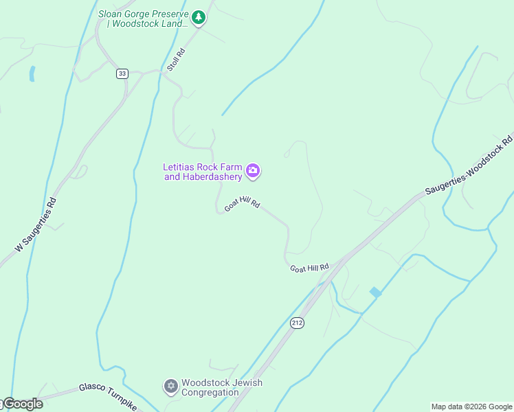 map of restaurants, bars, coffee shops, grocery stores, and more near 51 Goat Hill Road in Saugerties