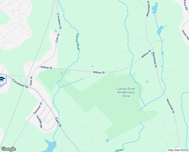 map of restaurants, bars, coffee shops, grocery stores, and more near 52 Willow Street in Foxborough