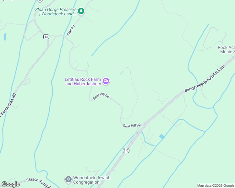 map of restaurants, bars, coffee shops, grocery stores, and more near 51 Goat Hill Road in Saugerties
