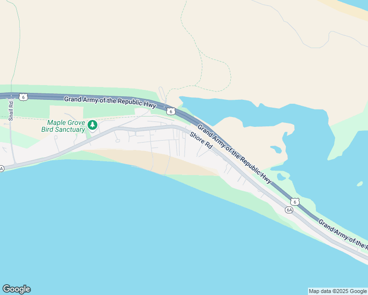map of restaurants, bars, coffee shops, grocery stores, and more near 706 Shore Road in Provincetown