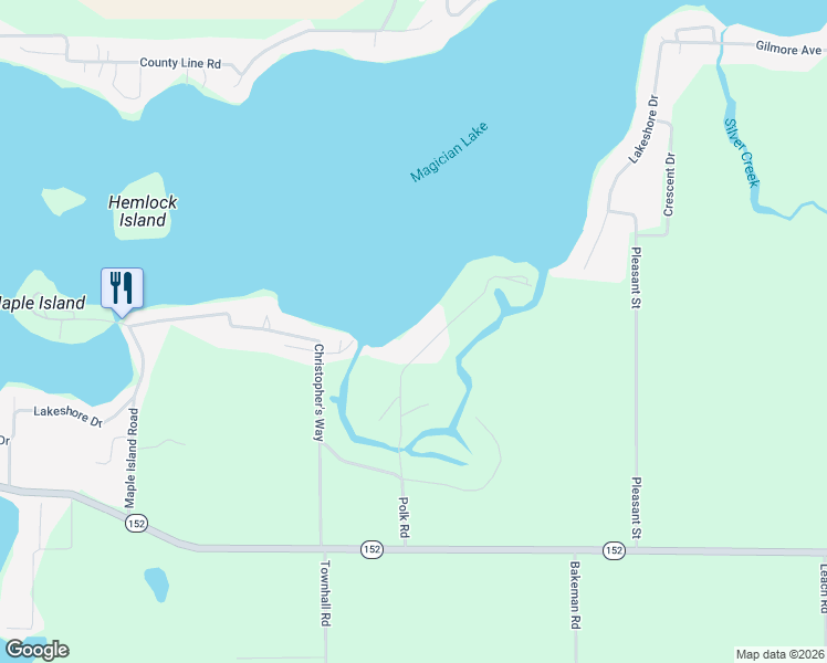 map of restaurants, bars, coffee shops, grocery stores, and more near 30812 Polk Road in Dowagiac