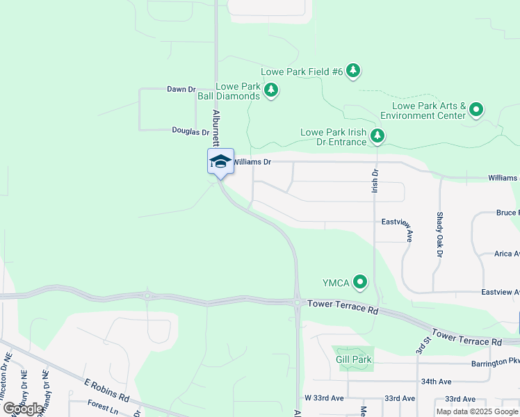 map of restaurants, bars, coffee shops, grocery stores, and more near 4060 Pinehurst Dr in Marion