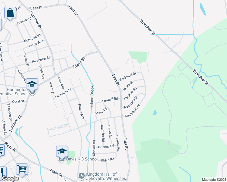 map of restaurants, bars, coffee shops, grocery stores, and more near 15 Keri-Anne Drive in Brockton