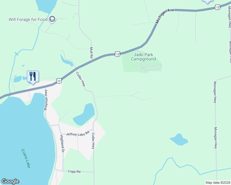 map of restaurants, bars, coffee shops, grocery stores, and more near 12379 Coller Highway in Tipton