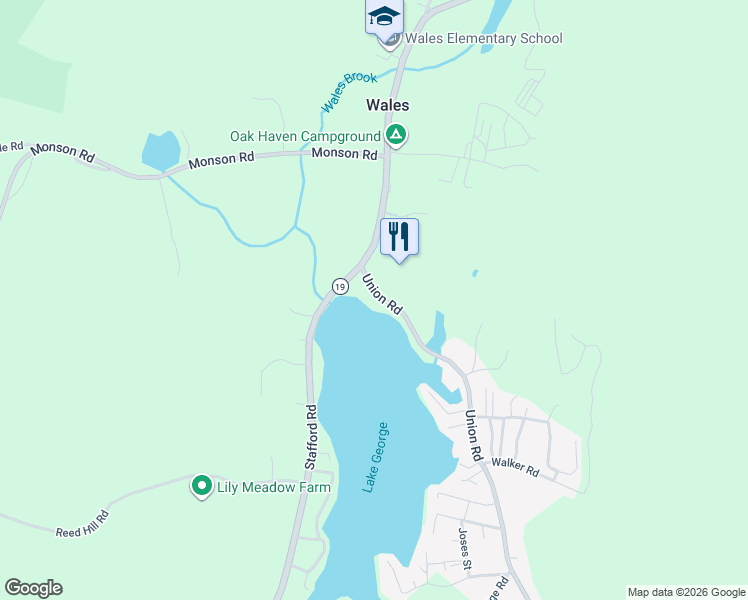 map of restaurants, bars, coffee shops, grocery stores, and more near 8-42 Union Road in Wales
